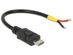 DELOCK USB Kabel Micro-B -> 2 offene Kabelenden 0.10m