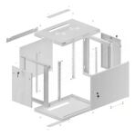 Lanberg WF01-6409-00S Rack 9U Wandmontiertes Regal Grau