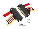 DeLOCK 84919 SATA-Kabel 0,3 m SATA 22-pin Schwarz, Orange, Rot, Gelb