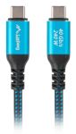 Lanberg CA-CMCM-45CU-0015-BK USB Kabel USB 3.2 Gen 2 (3.1 Gen 2) 1,5 m USB C 40 Gbit/s 240 W Schwarz, Blau