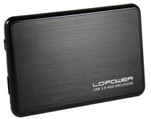 LC-Power LC-25BUB3 Speicherlaufwerksgehäuse Aluminium, Schwarz 2.5"