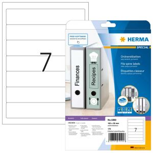 HERMA Ordneretiketten A4 192x38 mm weiß Papier matt blickdicht 175 St.