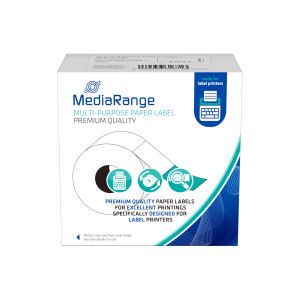 MediaRange Universal-Papieretiketten, für/ersetzt Dymo® 11356/S0722560, ablösbar, 41x89mm, 300 Stück, schwarz auf weiß