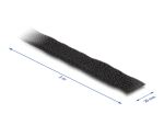 DELOCK Klettband auf Rolle mit Schlaufe L3m x B20mm schwarz