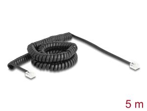DELOCK Telefonkabel/Spiralkabel RJ11 St. zu RJ11 St.5m