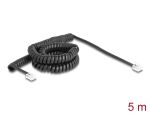 DELOCK Telefonkabel/Spiralkabel RJ11 St. zu RJ11 St.5m