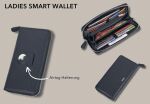 TROIKA LADIES SMART WALLET Briefttasche Schwarz Kunstleder