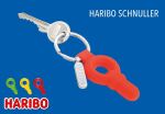 TROIKA HARIBO SCHNULLER Schlüsselring Rot, Silber