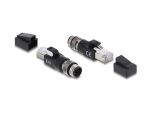 DELOCK M12 Adapter D-kodiert 4Pin Stecker zu RJ45 winkelt