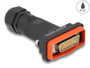 DELOCK D-Sub HD 26 Pin St mit Gehäuse IP67 Wasserfest