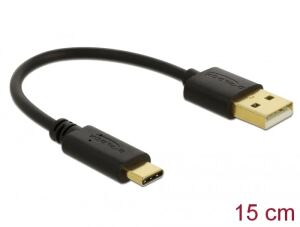 DELOCK USB Ladekabel Typ-A > USB Type-C 3 A 15cm