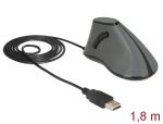 DeLOCK 12527 Maus Büro rechts USB Typ-A Optisch 800 DPI