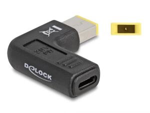 DeLOCK Adapter für Notebook Ladekabel USB Type-C Buchse zu Lenovo 11,0 x 4,5 mm Stecker 90° gewinkelt