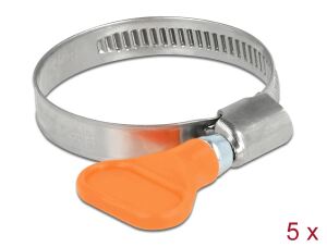 DELOCK Schlauchschelle, Flügelmutter 30-45mm 5 Stk. orange
