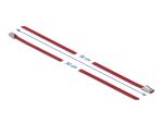 DELOCK Edelstahlkabelbinder L 500 x B 4,6 mm rot 10...