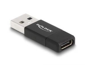 DeLOCK USB 3.2 Gen 2 Adapter USB Typ-A Stecker zu USB Type-C Buchse aktiv schwarz