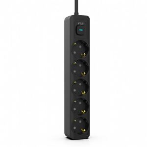 Inca IPW-44SY Spannungsschutz Schwarz 5 AC-Ausgänge 230 V 1,5 m