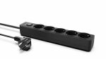 Inca IPW-44SY Spannungsschutz Schwarz 5 AC-Ausgänge 230 V 1,5 m