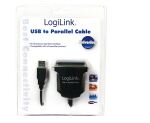 LogiLink AU0003C Paralleles Kabel Schwarz 1,5 m