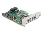 DeLOCK PCI Express x1 Karte zu 2 x extern USB 3.2 Gen 1 Typ-A + 1 x intern 19 Pin USB Pfostenstecker - Low Profile Formfaktor