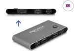 DELOCK USB-C KVM Switch zu DisplayPort 8K 30 Hz mit USB 2.0