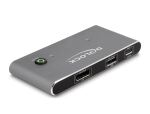 DELOCK USB-C KVM Switch zu DisplayPort 8K 30 Hz mit USB 2.0