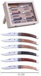 Laguiole Messer-Set 6tlg. klappbar mit Holzgriff
