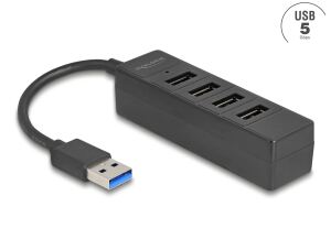 DELOCK USB Hub 4 Port USB 5 Gbps mit 4 x USB Typ-A Buchse sw