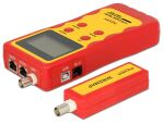 DELOCK Kabeltester für RJ45/RJ12/BNC/USB mit LCD Anzeigen