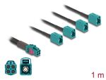 DELOCK Kabel Mini FAKRA Z Buchse quad zu 4 x FAKRA Z BU Atyp