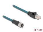 DeLOCK M12 Adapterkabel A-kodiert 8 Pin Buchse zu RJ45...