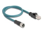 DeLOCK M12 Adapterkabel A-kodiert 8 Pin Buchse zu RJ45...