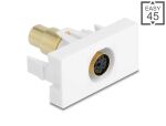 DELOCK Easy 45 Modul Mini-DIN 6 Pin Buchse vergoldet...