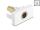 DELOCK Easy 45 Modul Mini-DIN 6 Pin Buchse vergoldet weiß