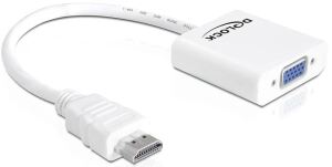 DeLOCK 65346 Videokabel-Adapter VGA (D-Sub) HDMI Typ A (Standard) Weiß