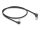 DELOCK RJ45 Netzwerkkabel Cat.6A S/FTP Slim 90° 0,25m schwar