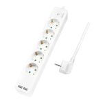 LogiLink LPS249U Verlängerungskabel 1,5 m 5 AC-Ausgänge Drinnen Weiß