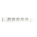 LogiLink LPS249U Verlängerungskabel 1,5 m 5 AC-Ausgänge Drinnen Weiß
