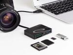 DELOCK Card Reader für XQD/SD/Micro SD + USB Typ-A Port