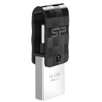 Silicon Power Mobile C31 USB-Stick 16 GB USB Type-A / USB Type-C 3.2 Gen 1 (3.1 Gen 1) Schwarz, Silber