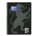 Oxford 400121610 Notizbuch A4+ 160 Blätter Schwarz, Grau