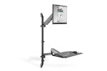 Digitus Flexibler Steh-/ Sitz-Arbeitsplatz zur Wandmontage, Single Monitor