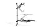 Digitus Flexibler Steh-/ Sitz-Arbeitsplatz zur Wandmontage, Single Monitor