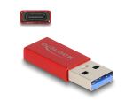 DeLOCK USB 10 Gbps Adapter USB Typ-A Stecker zu USB Type-C Buchse aktiv rot