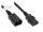 Alcasa P1430-S005 Stromkabel Schwarz 0,5 m C14-Koppler C13-Koppler