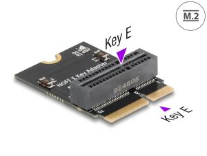 DELOCK Adapter M.2 Key E St > M.2 Key E Slot 90° gewinkelt