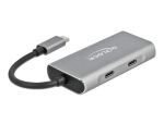 DeLOCK Externer USB 10 Gbps USB Type-C Hub mit 2 x USB Typ-A und 2 x USB Type-C