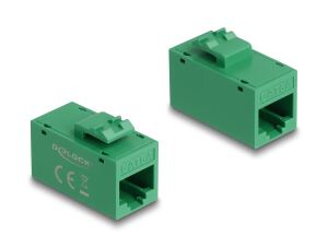 DELOCK Keystone Modul RJ45 BU/RJ45 BU Cat.6A UTP grün