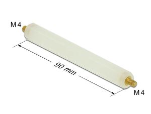 DELOCK Abstandshalter M4 x M4, Sechskant/ Außen, 90mm Natur