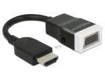 DeLOCK 65587 Videokabel-Adapter HDMI Typ A (Standard) VGA (D-Sub) + 3.5mm Schwarz, Weiß
